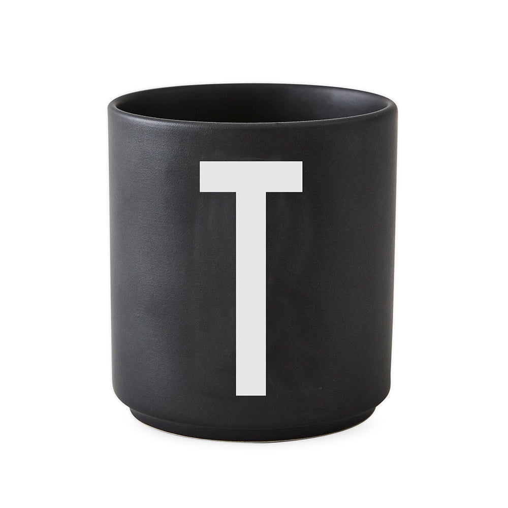 Design Letters - AJ Porzellan Becher | T / schwarz