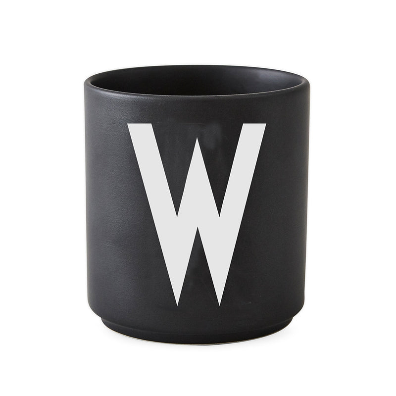 Design Letters - AJ Porzellan Becher | W / schwarz