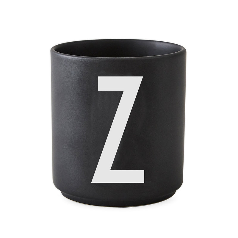 Design Letters - AJ Porzellan Becher A-Z | Z / schwarz
