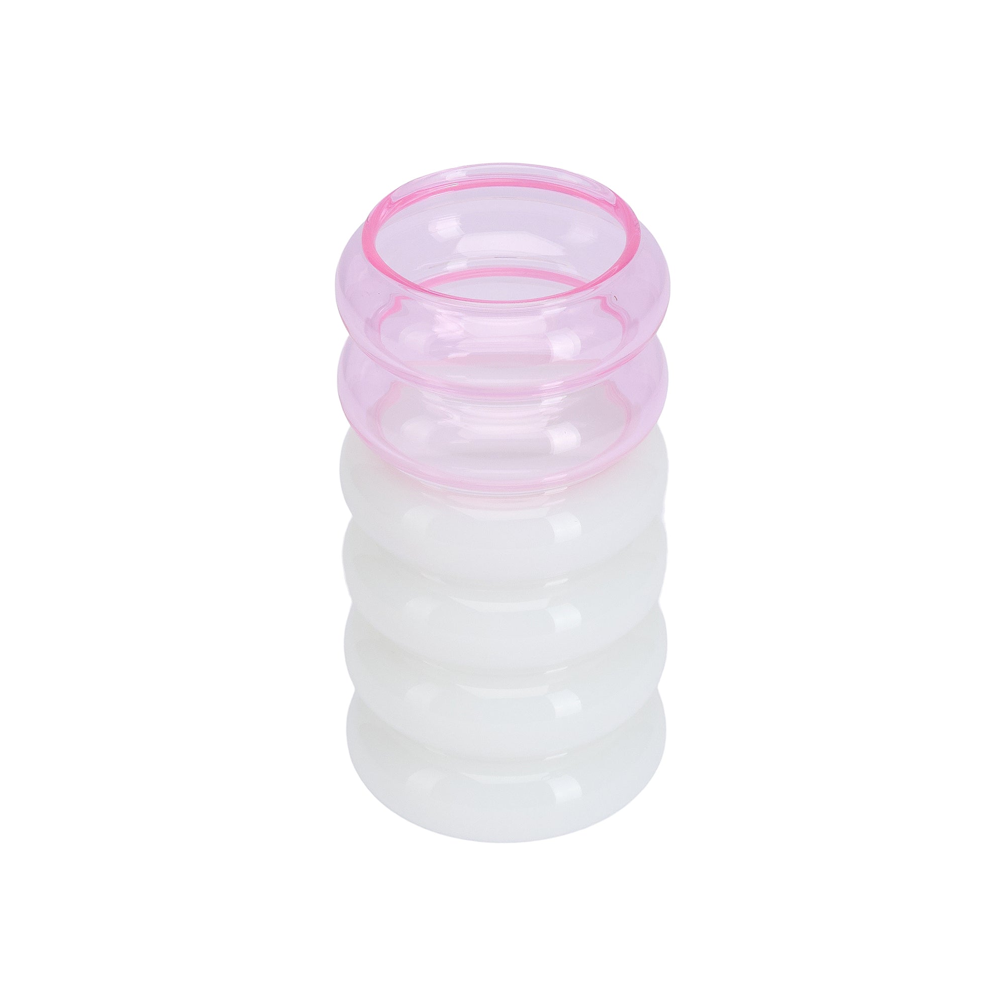 Design Letters - Bubble - 2 in 1 Vase &amp; Kerzenhalter | pink/milky white
