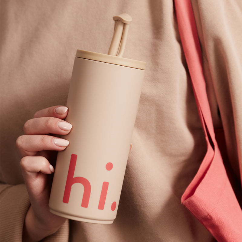 Design Letters - Hi Travel Trinkhalm-Becher