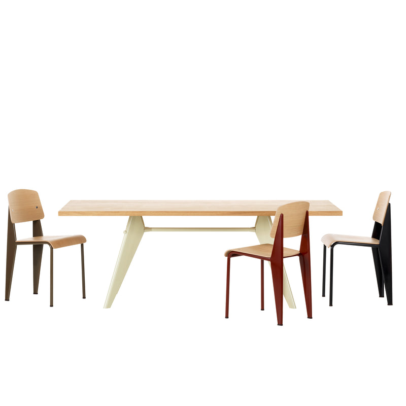Vitra - Prouvé Standard Stuhl | tiefschwarz / Eiche hell