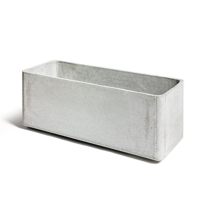 Eternit - Delta Pflanzentopf - rechteckig | 35 x 30 x 80 cm / grau