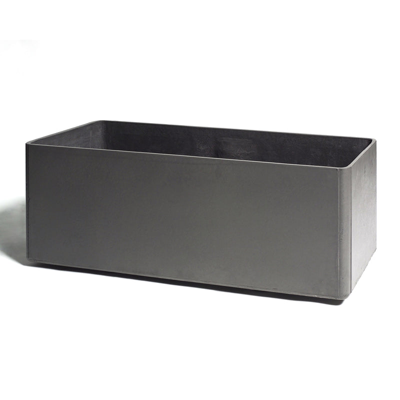 Eternit - Delta Pflanzentopf - rechteckig | 45 x 45 x 120 cm / anthrazit
