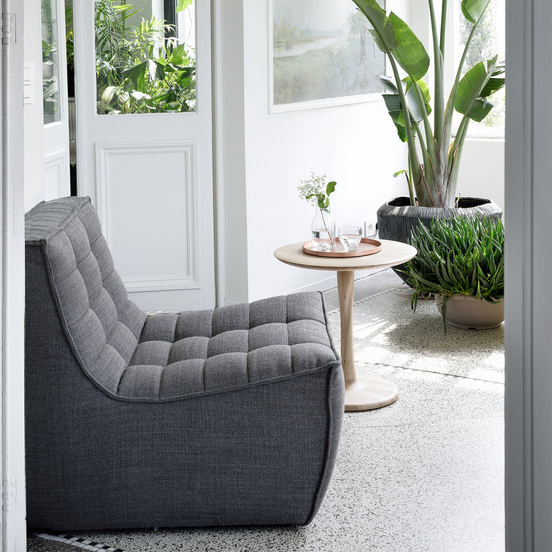 Ethnicraft - N701 Sessel, beige | dark grey