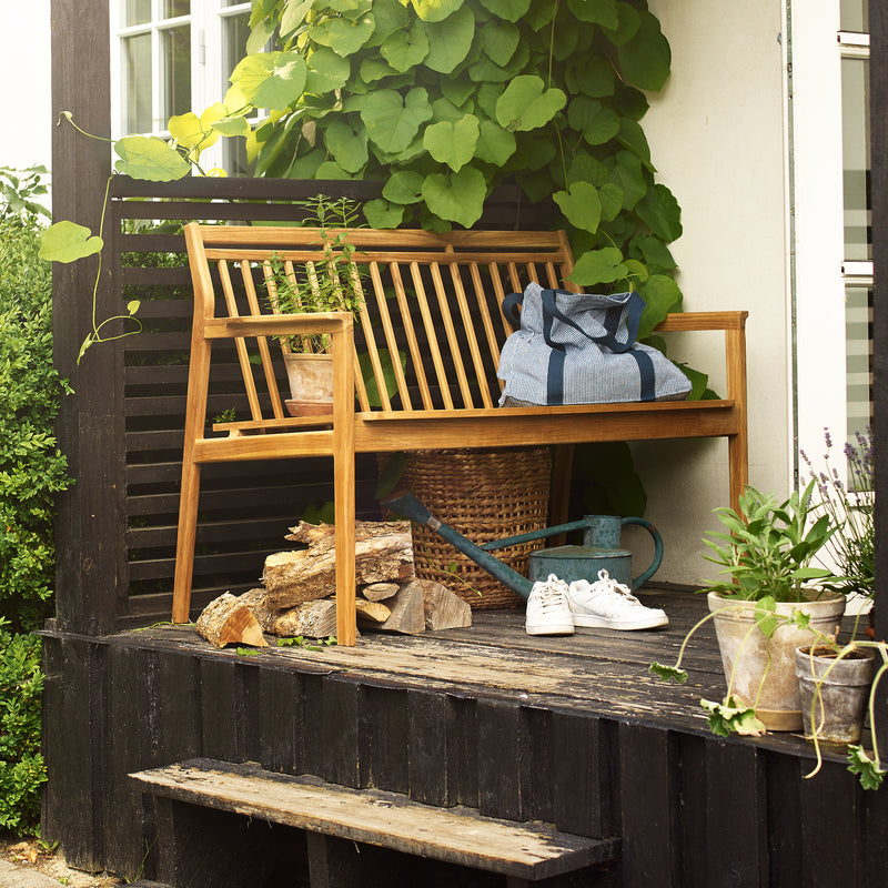 FDB Møbler - Gartenbank mit Rückenlehne | 64,5 x 119,7 cm