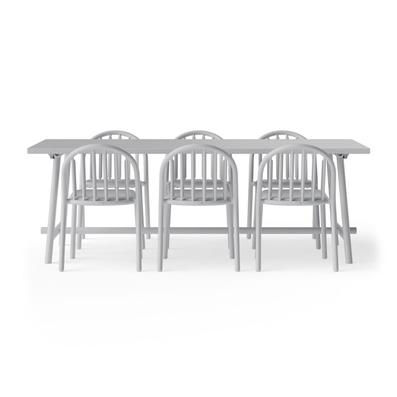 Fatboy - Fred's Outdoor Tisch 220 x 100 cm + Armlehnstuhl (4er Set)