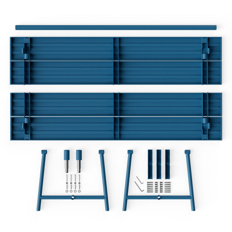 Fatboy - Fred's Outdoor Tisch 220 x 100 cm + Armlehnstuhl (4er Set)