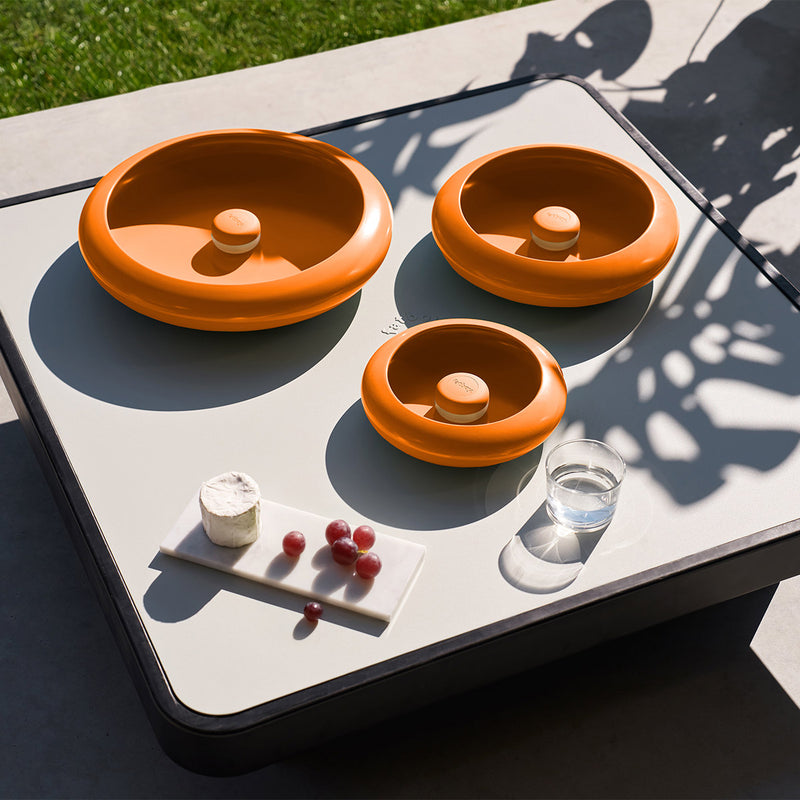 Fatboy - Oloha Trio Schale mit LED Akkuleuchte | sunny orange