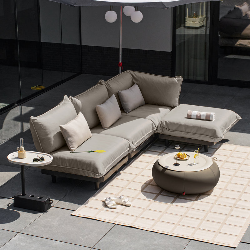 Fatboy - Paletti Outdoor-Sofa Set | large / grey taupe