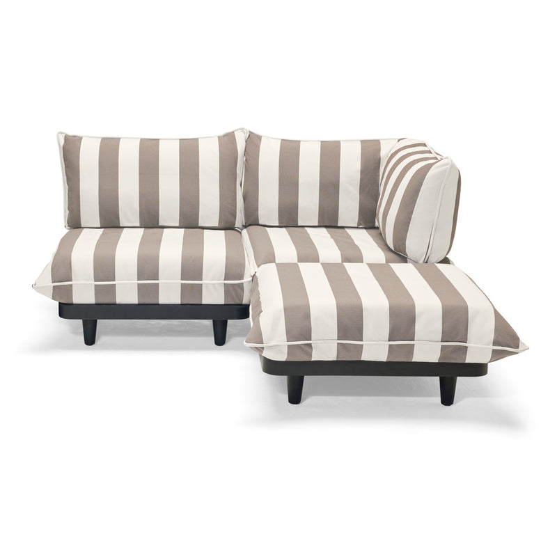 Fatboy - Paletti Outdoor-Sofa Set | medium / weiß / kakao gestreift