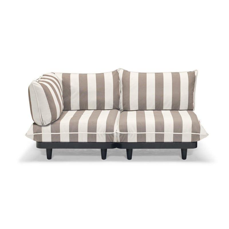 Fatboy - Paletti Outdoor-Sofa Set | small / small weiß / kakao gestreift