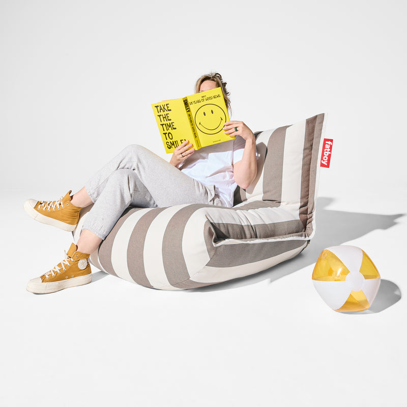 Fatboy - The Bonbaron Outdoor Lounge Sessel | Olefin striped cocoa