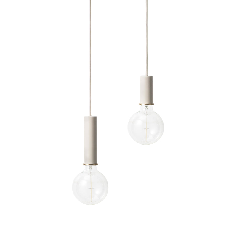Ferm Living - Socket Pendelleuchte High | niedrig / hellgrau