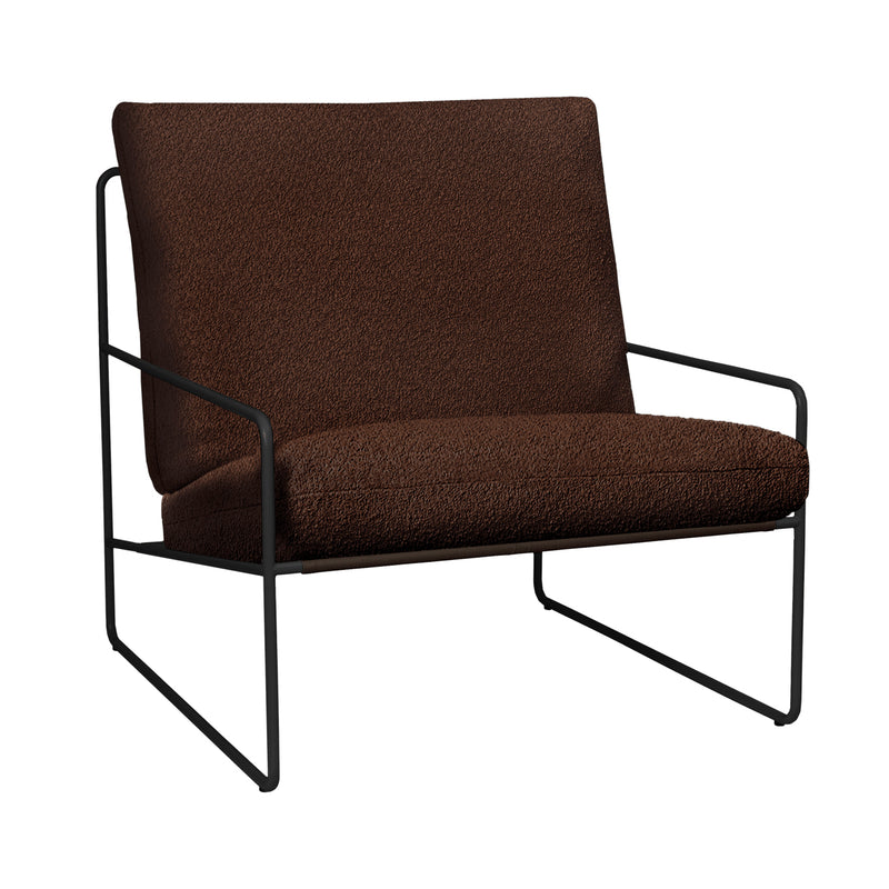 Ferm Living - Desert Outdoor Sessel | schwarz/chestnut