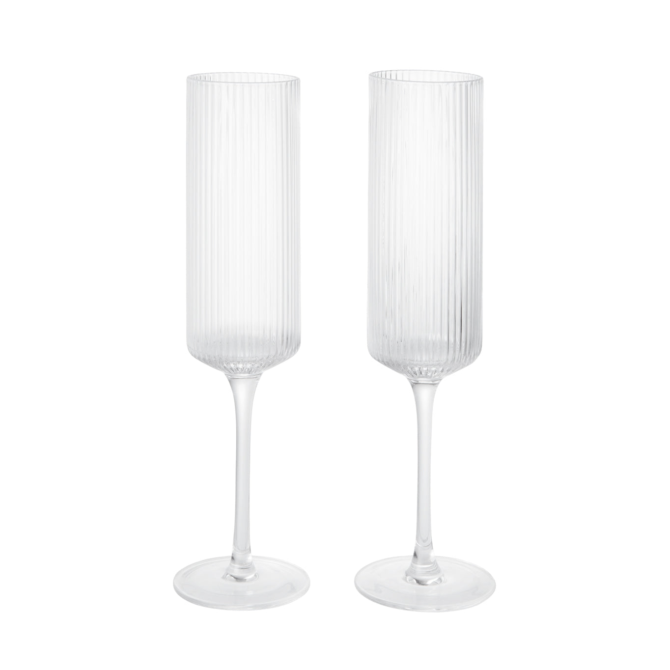 Ferm Living - Ripple Champagnerflöte | klar