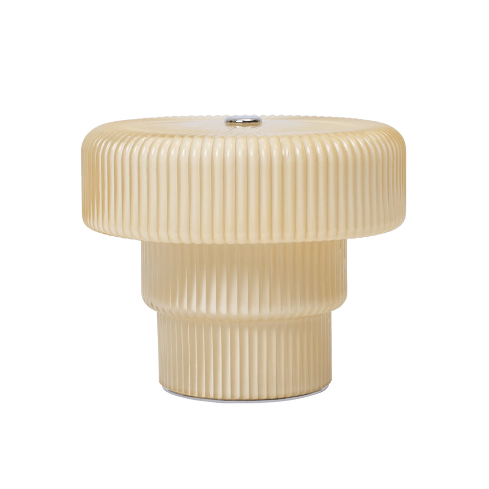 Ferm Living - Ripple LED Akku-Leuchte | hellbeige