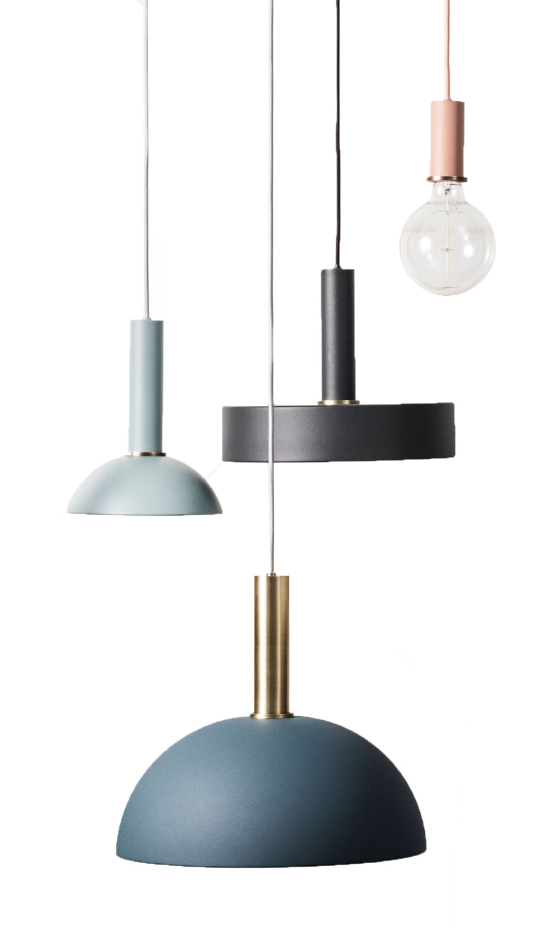 Ferm Living - Socket Pendelleuchte High | niedrig / hellgrau