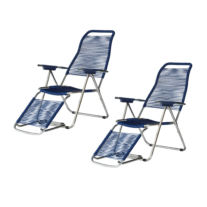 Fiam - Liegestuhl Spaghetti (2er-Set) | blau