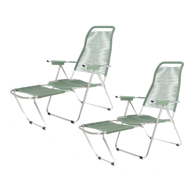 Fiam - Liegestuhl Spaghetti (2er-Set) | salbei