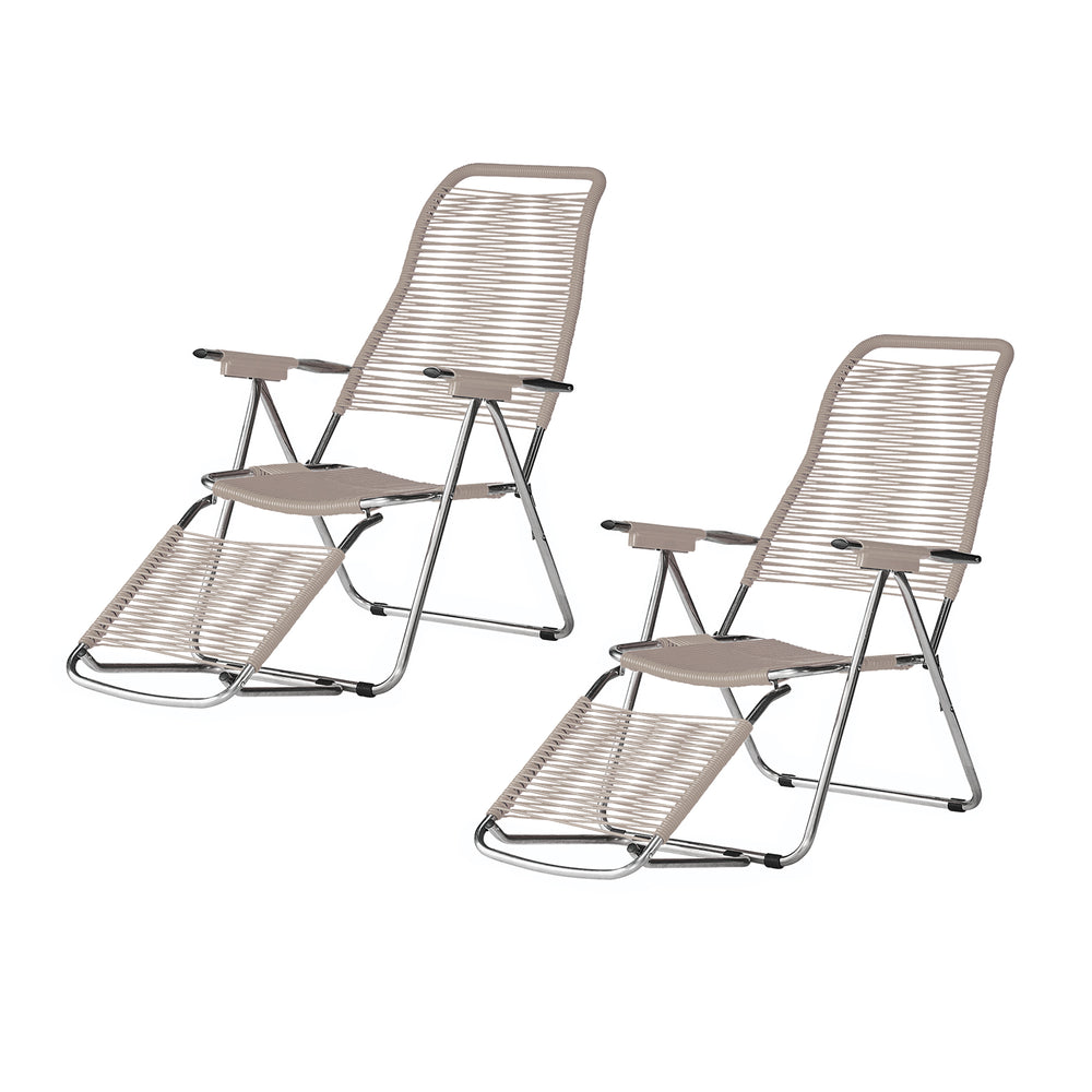 Fiam - Liegestuhl Spaghetti (2er-Set) | taupe