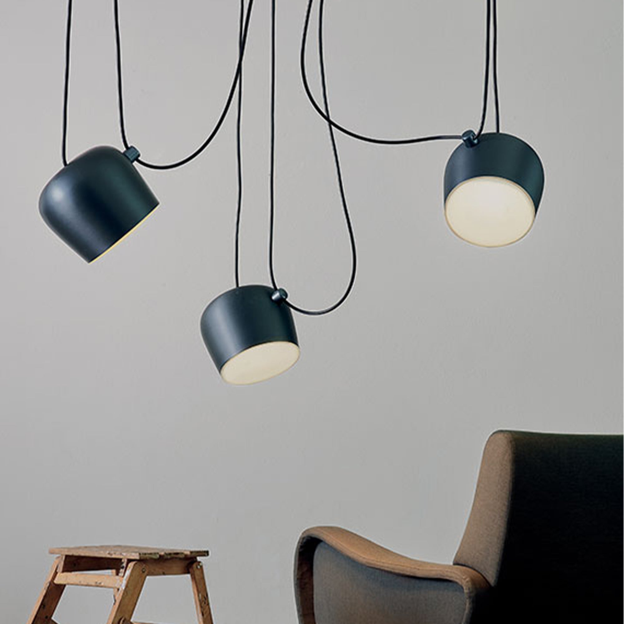 Flos - AIM LED-Pendelleuchten-Set | schwarz