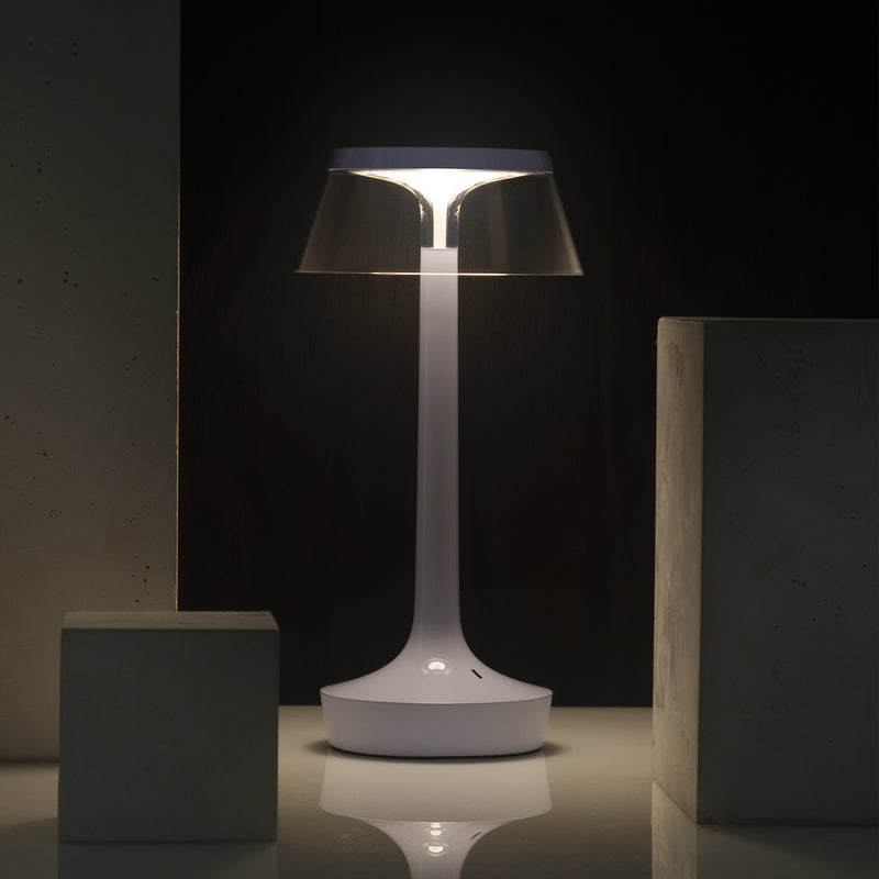 Flos - Bon jour Unplugged LED Akku-Tischleuchte Color Tune | faded blue