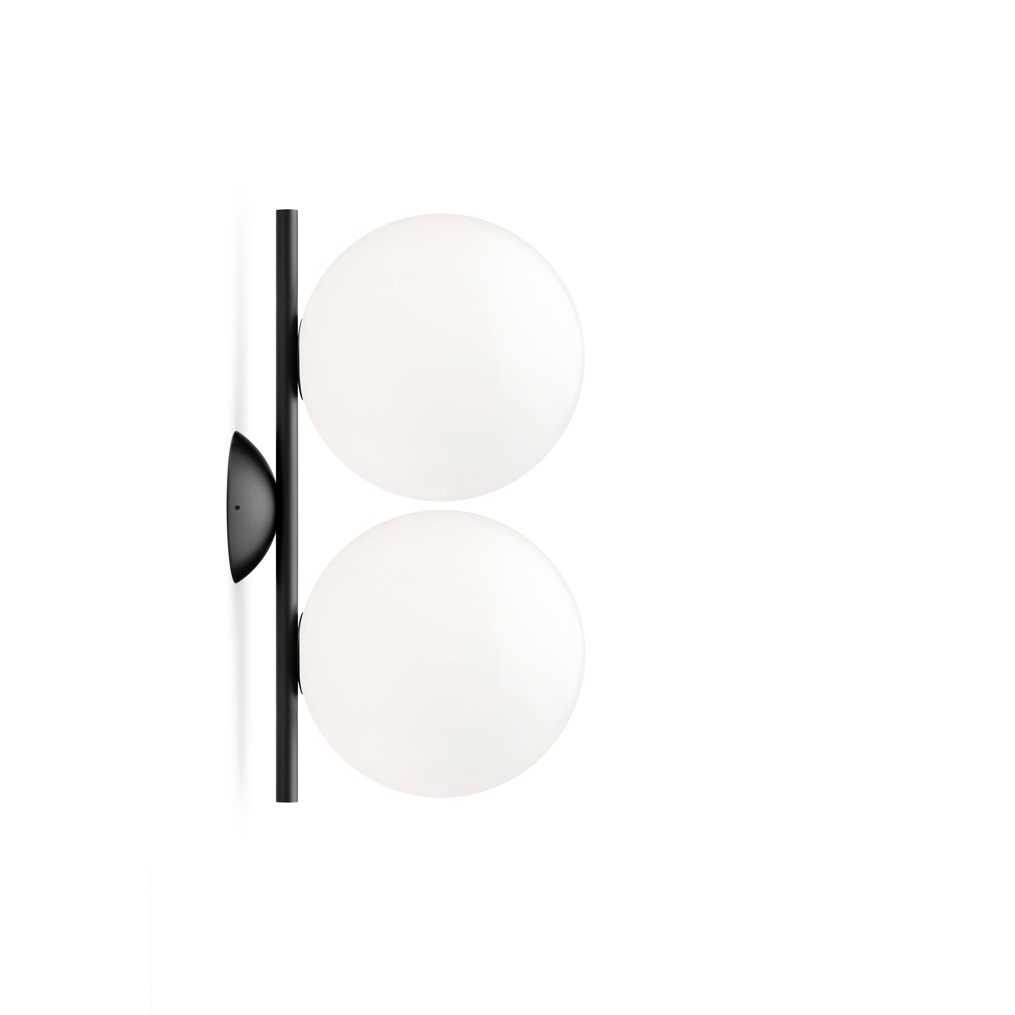 Flos - IC DOUBLE Wand- und Deckenleuchte | schwarz