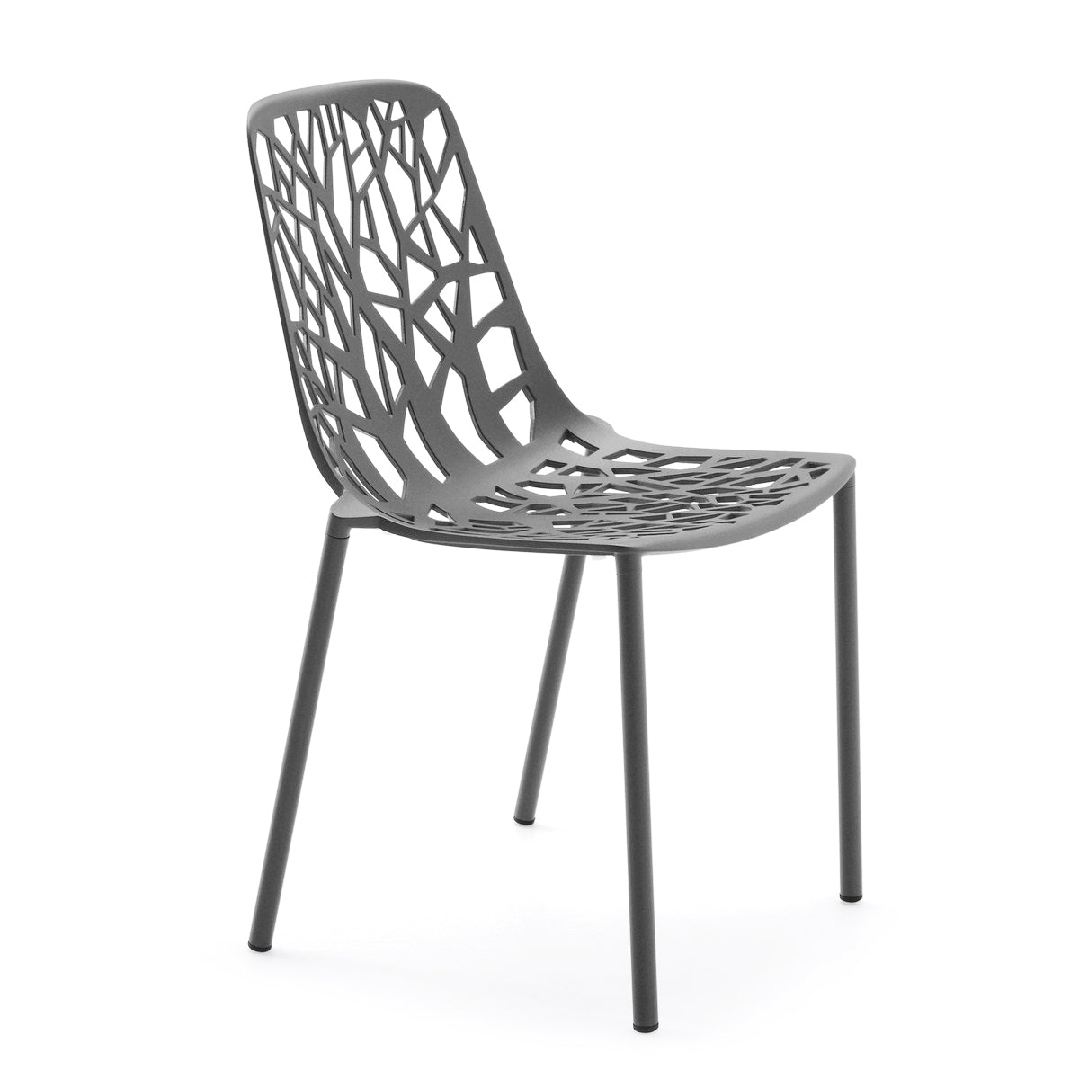 Fast - Forest Stapelstuhl (Outdoor) | metallic grau