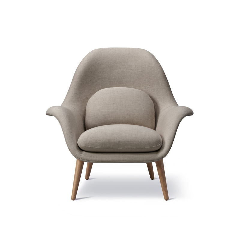 Fredericia - Swoon Sessel | Kvadrat Sunniva 717 / Walnuss lackiert