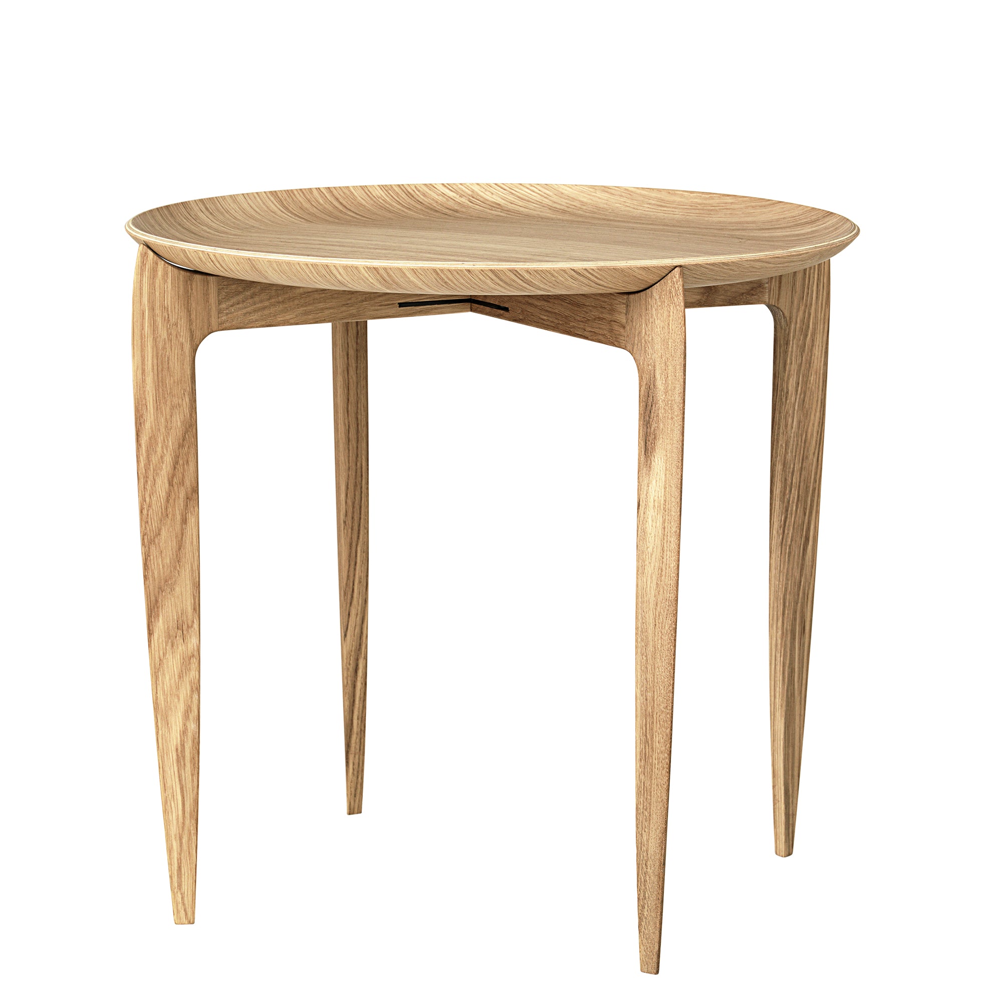 Fritz Hansen - Tablett-Beistelltisch 1958 | Ø 45 x H 42 cm / Eiche