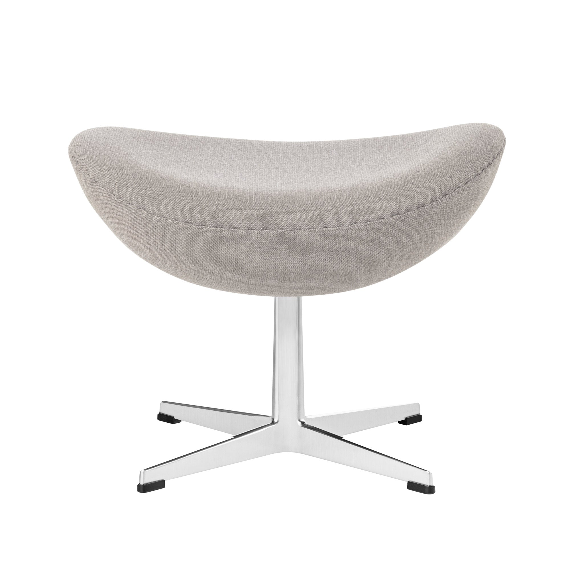 Fritz Hansen - Egg Fußhocker | Capture warmgrau hell 4101 / Aluminium gebürstet matt