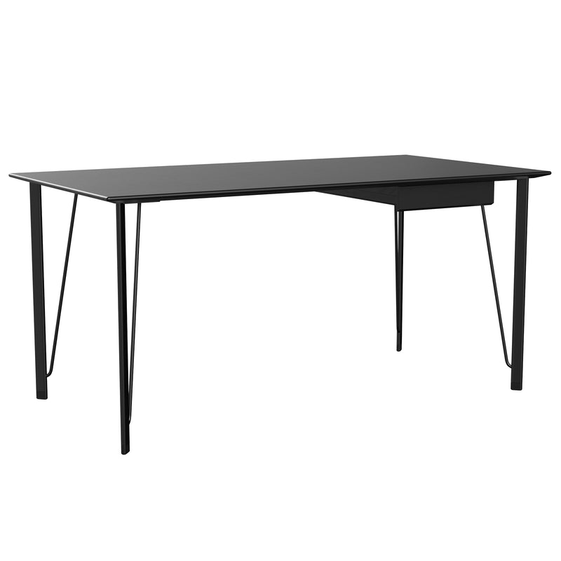 Fritz Hansen - FH3605 Schreibtisch | inkl. Schublade / Esche schwarz lackiert / schwarz