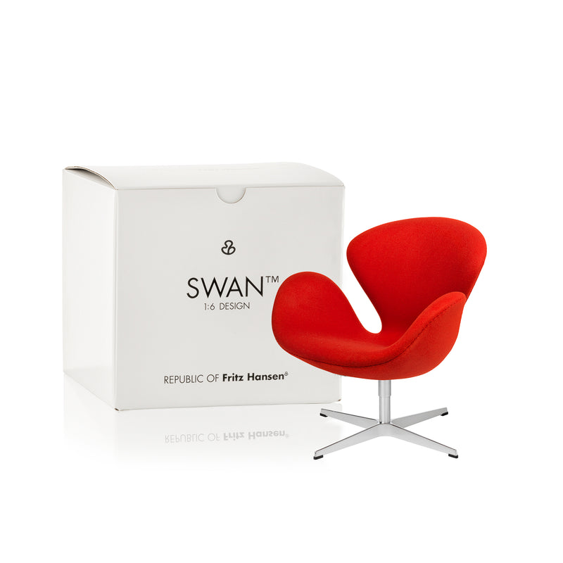 Fritz Hansen - Miniatur Schwan Sessel | rot