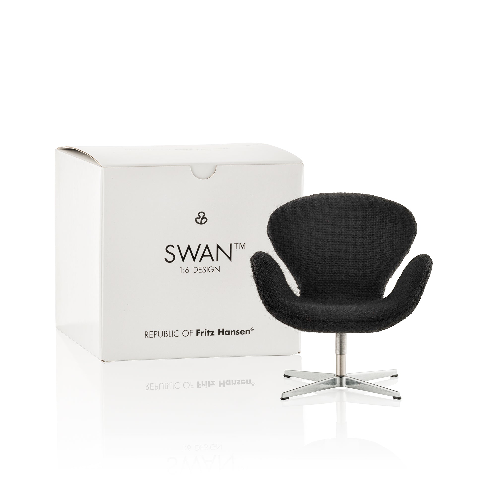 Fritz Hansen - Miniatur Schwan Sessel | schwarz