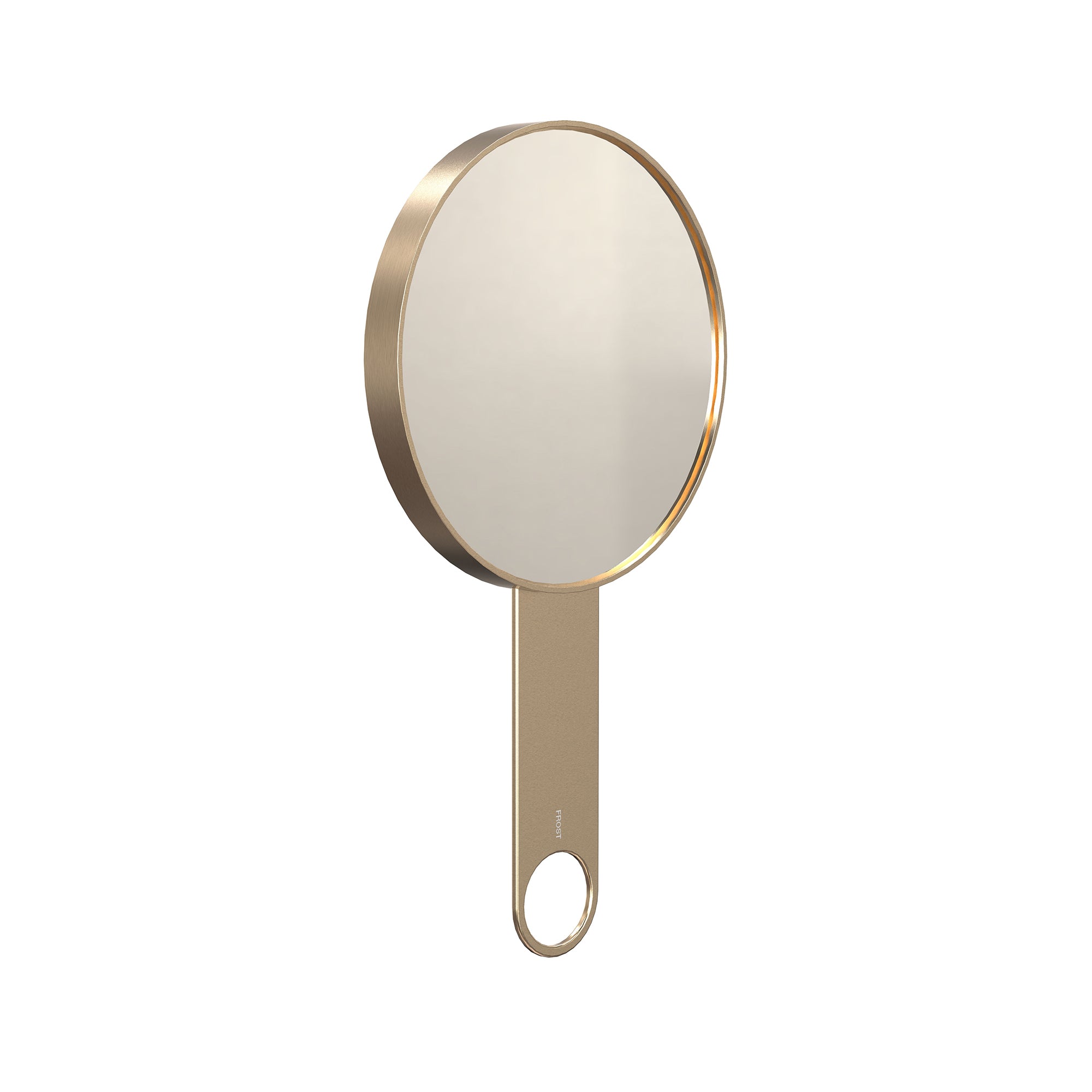 Frost - Nova2 Kosmetik Handspiegel mit 5-fach Vergrößerung | gold gebürstet