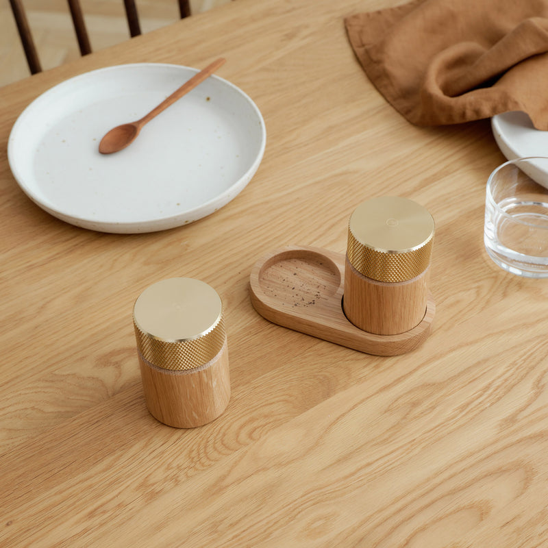 Gejst - Sina Salz- und Pfeffermühle | oak/brass