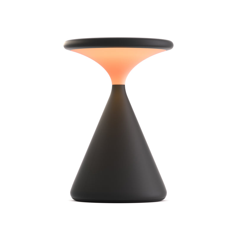 Grau - Salt LED Tischleuchte | schwarz