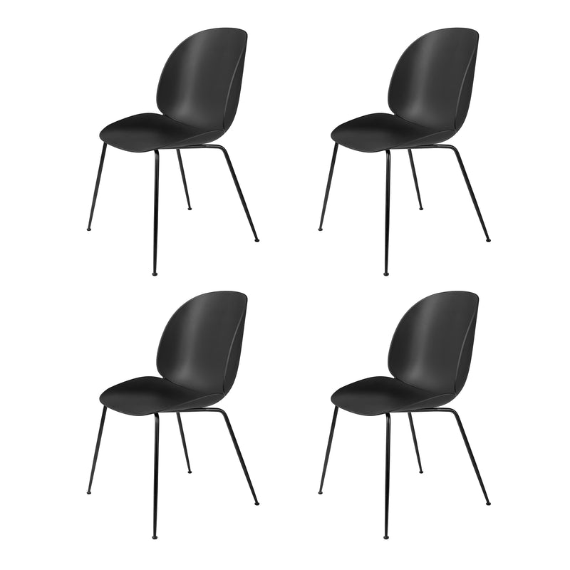 Gubi - Beetle Dining Chair (4er Set) | schwarz / schwarz