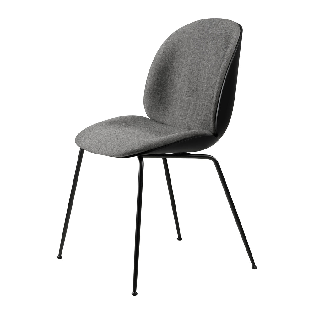 Gubi - Beetle Dining Chair (gepolstert) | Kvadrat Remix 3 (152) / Frontpolsterung / Conic Base