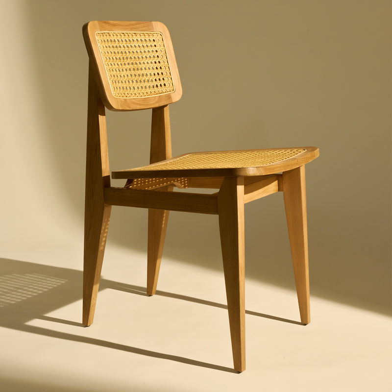 Gubi - C-Chair Outdoor Stuhl | Teak/French Cane