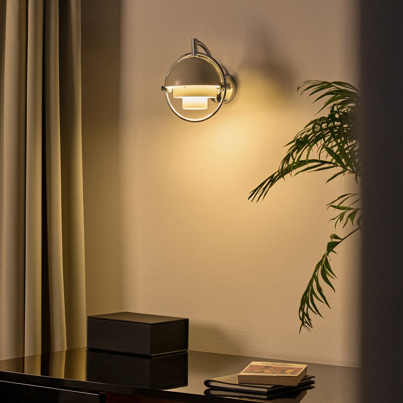 Gubi - Multi-Lite Wandleuchte | chrom/weiß semi matt