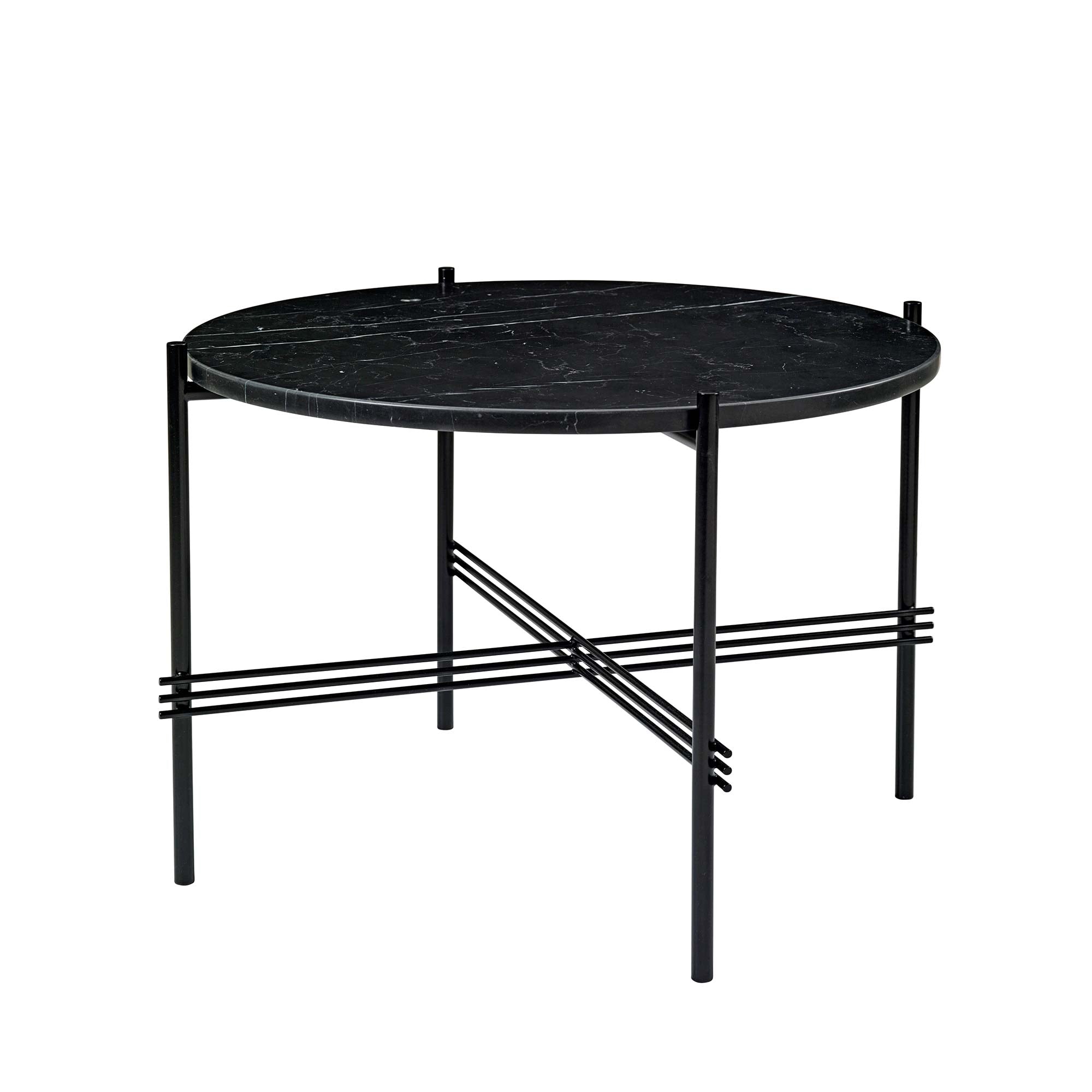 Gubi - TS Couchtisch | Ø 55 cm / Nero Marquina / schwarz matt