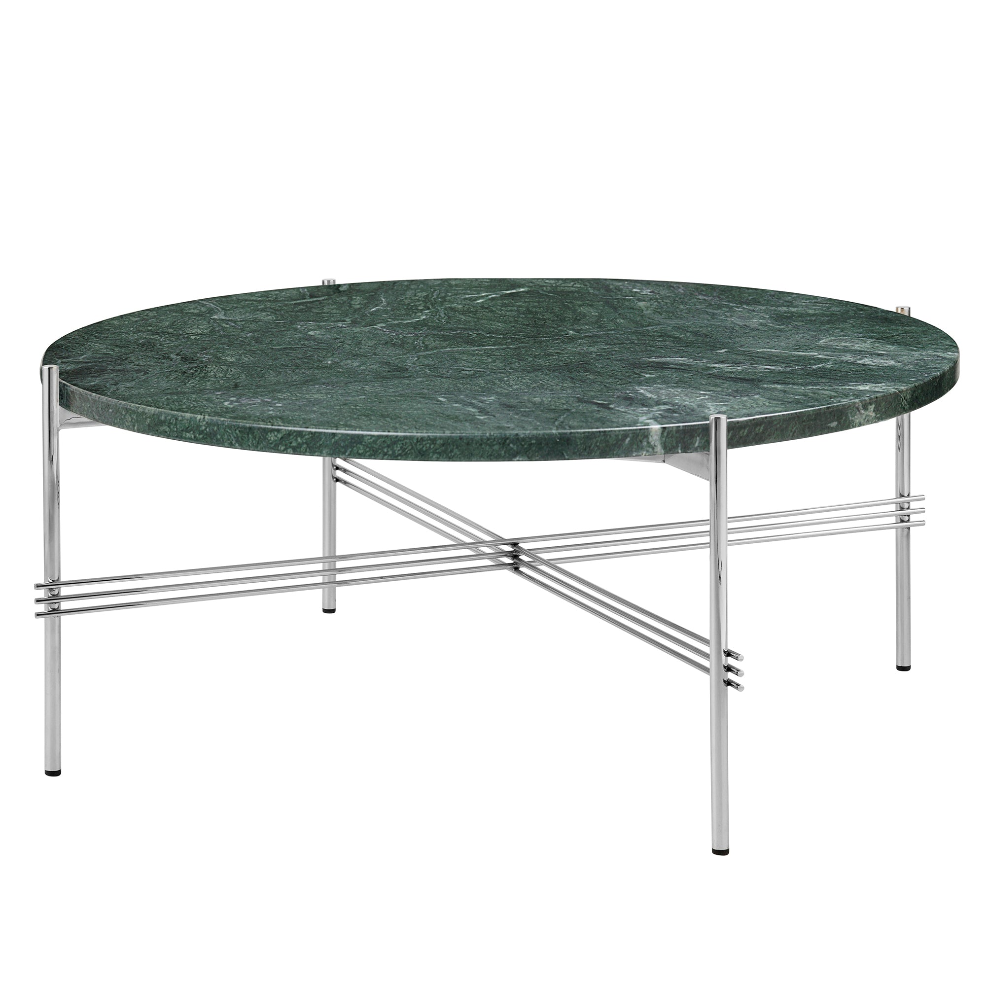 Gubi - TS Couchtisch | Ø 80 cm / Marmor grün / poliert