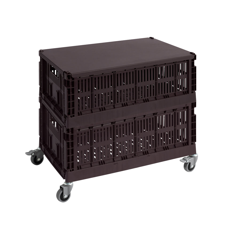 HAY - Colour Crate Beistelltisch auf Rollen, large | bordeaux