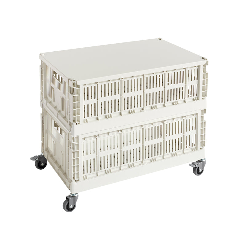 HAY - Colour Crate Beistelltisch auf Rollen, large | off white