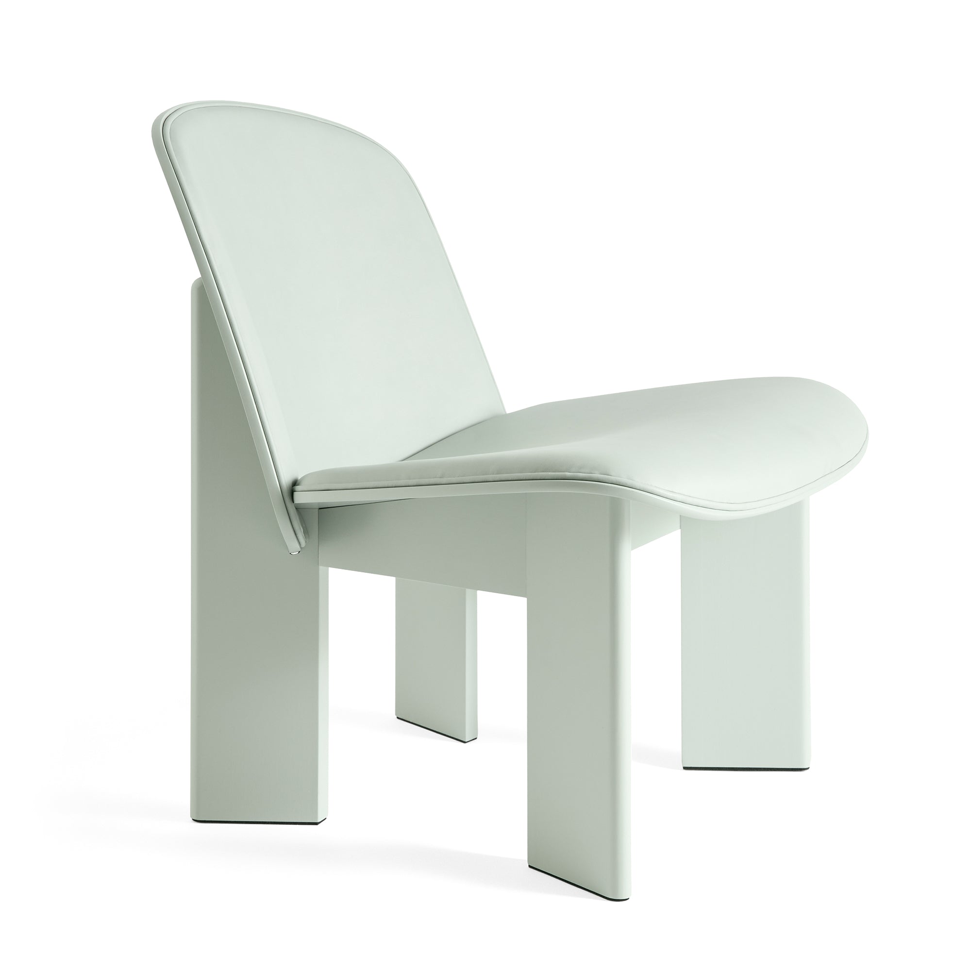 HAY - Chisel Lounge Chair | Sense Leder eucalyptus / Buche eucalyptus/eucalyptus