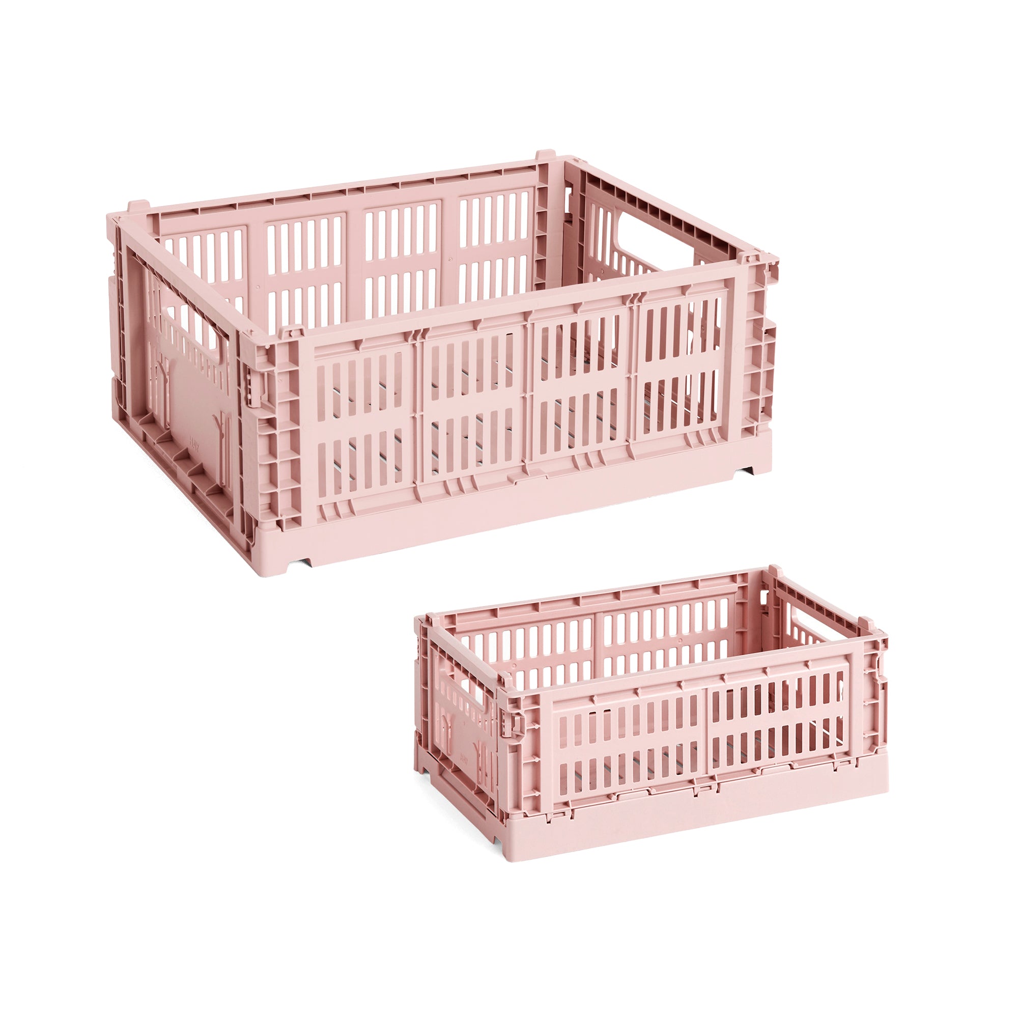 HAY - Colour Crate Korb recycled x | 2er Set / M + S / blush