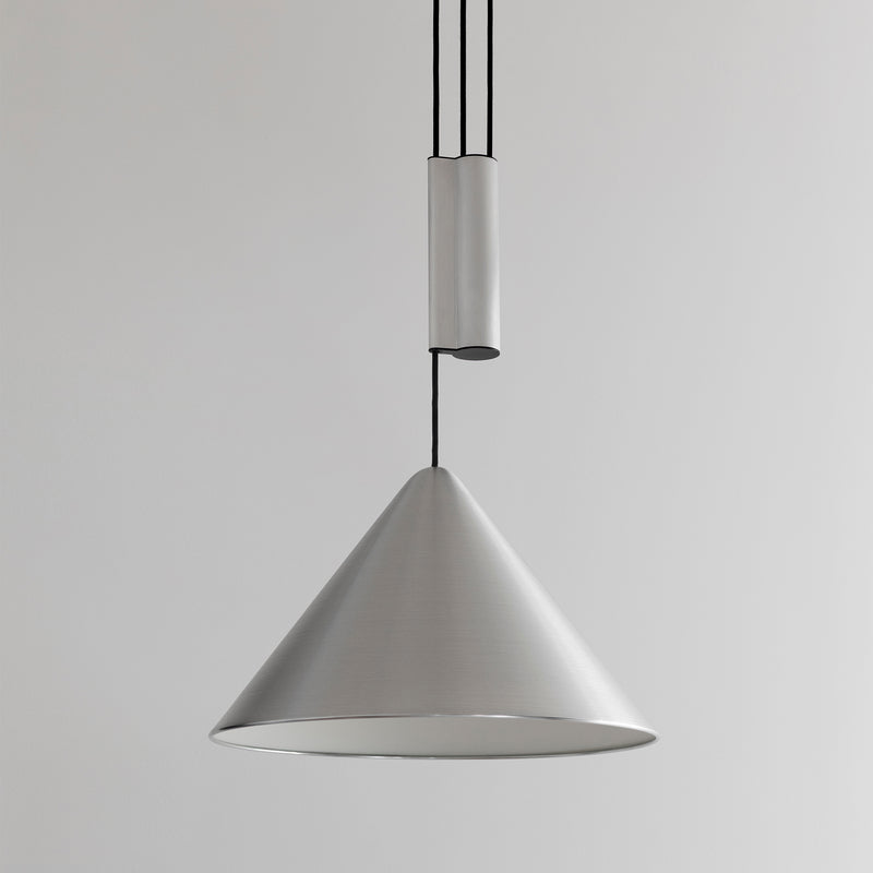 HAY - Compass Pendelleuchte | höhenverstellbar / Ø 43 cm / brushed aluminium