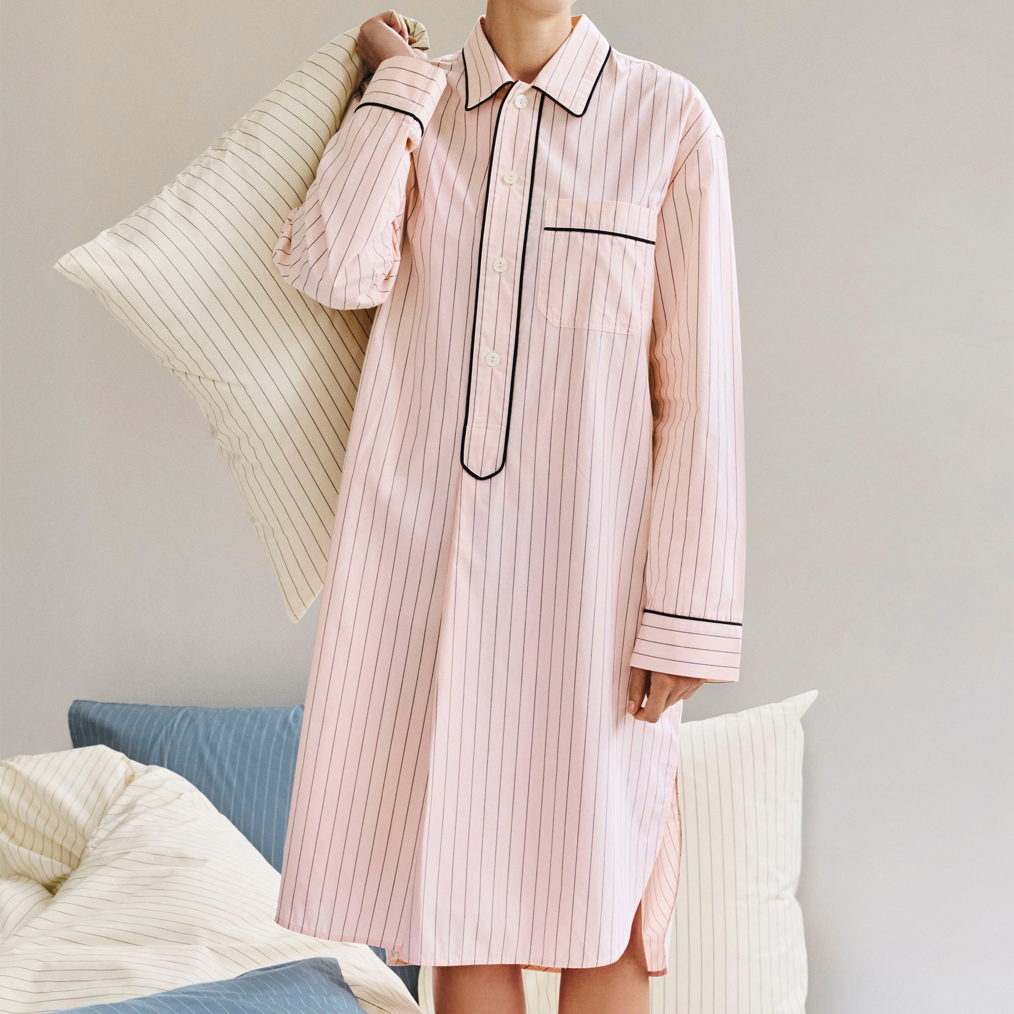 HAY - Fineline Nachthemd | S/M / soft pink, M/L / soft pink